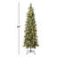 The Holiday Aisle® Virginia Pine Slim Tree with Red Berries and Pinecones, Warm White LED Lights-905569533