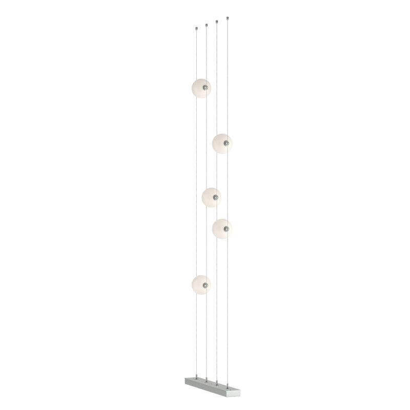 Abacus 240" LED Novelty Floor Lamp, Opal Glass, Vintage Platinum