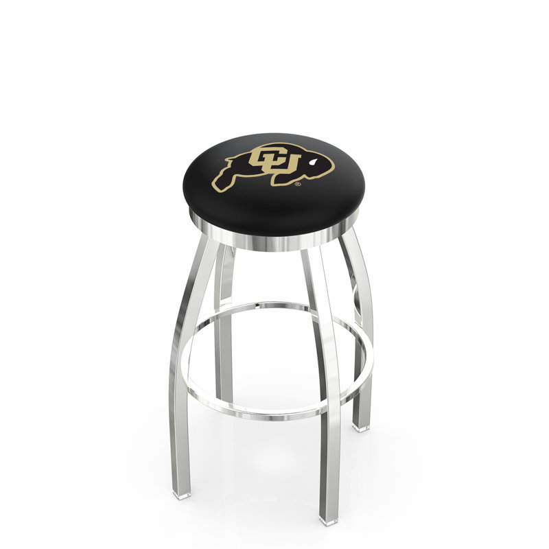 NCAA 36" Swivel Bar Stool, Colorado, Chrome