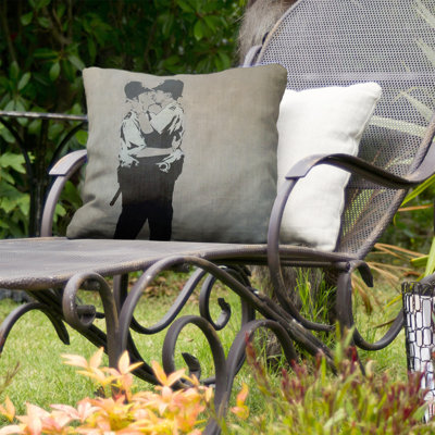 Kissing Coppers Indoor / Outdoor Throw Pillow