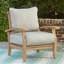 Chaise de patio en teck avec coussins Summerton-1834753666