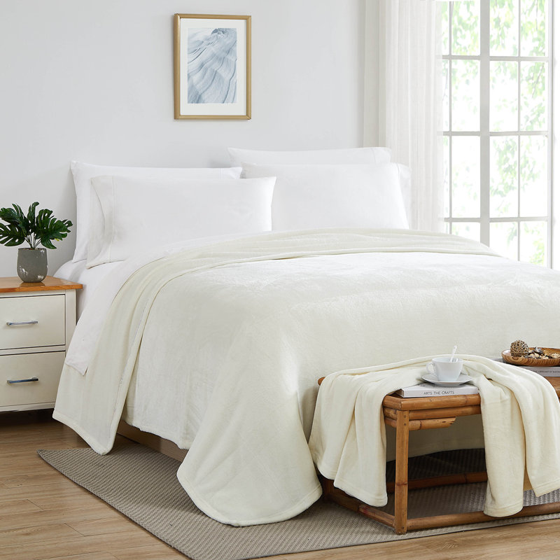 Surdimensionné douillet en micro-molleton Southshore Fine Linens, Simple, Crème