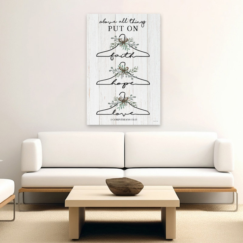 «Above All Things» - Art contemporain de verdure pour cintres, H 40 po x l 60 po