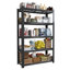 Étagère de rangement en maille métallique réglable à 72 niveaux H 72 po (capacité de charge de 2000 lb) - Organisateur de tablette en métal pour garde-manger, garage, cuisine - l 35,43 po x P 15,75 po x H 72 po