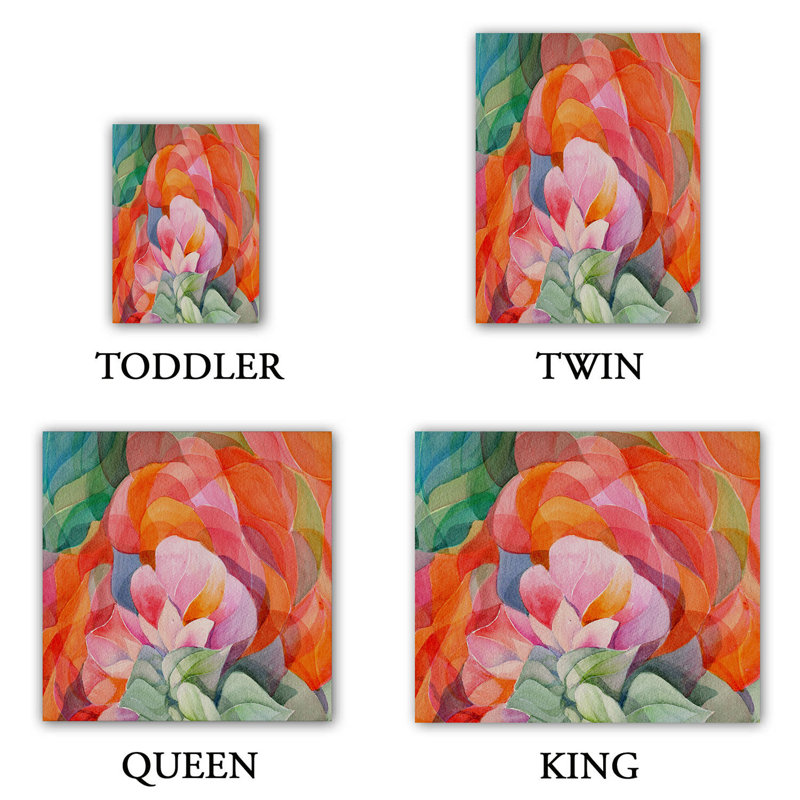 Ensemble de housse de couette In Bloom, 1 housse de couette grand + 2 taies standards