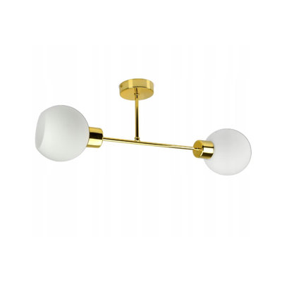 Abgesetzte Deckenleuchte Alyissa, 65 cm aus Glas