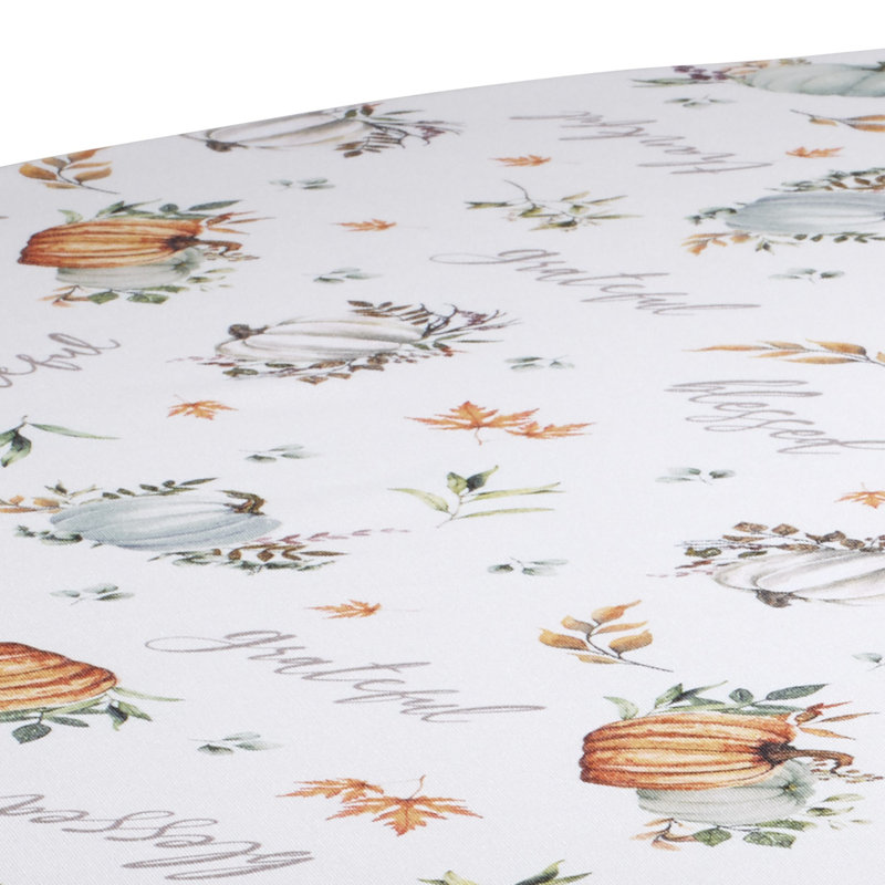 Grateful Patch Fall Round Cotton Tablecloth