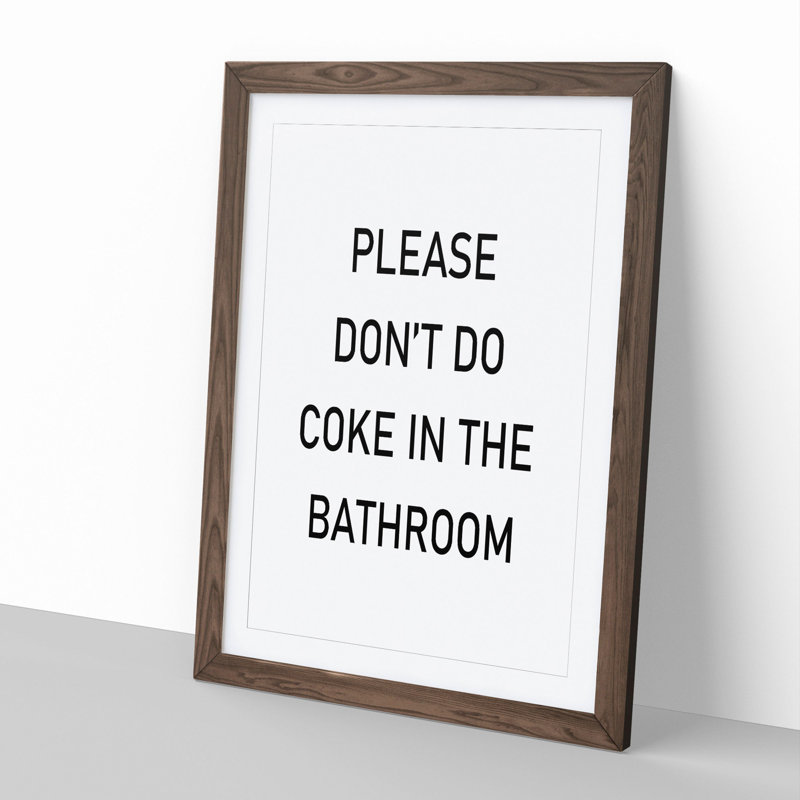 Coke - Picture Frame Typography, Walnut, 90cm H x 65cm W x 2cm D