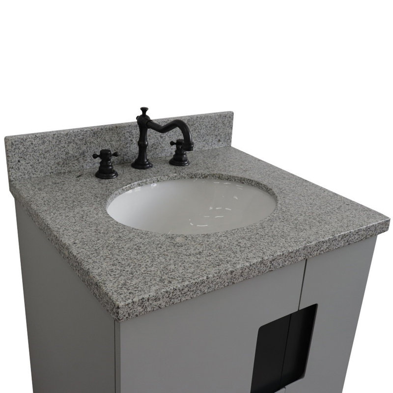Ensemble de meuble-lavabo simple 25 po, Gris clair, gris