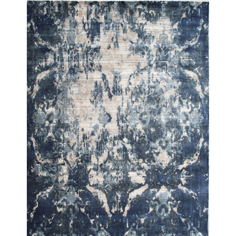 Contemporary One-of-a-Kind Rectangle 7'11" X 9'10" Hand Knotted Area Rug