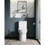 Toilette allongée en céramique à hauteur confortable, 1,1 / 1,6, blanche, et siège en céramique, allongée, hauteur confortable, mode accrédité