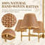 Lustre bohème en rotin doré à 6 lumières, suspension imposante de 95 cm (37,4 po) avec hauteur réglable-307641186