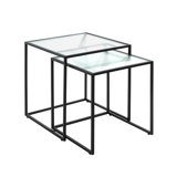 Ackworth Glass Top Frame Nest Of Tables