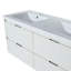 Meuble-lavabo 48 po avec lavabo double, lavabo en résine, 4 tiroirs à fermeture douce, 48 po x 18 po