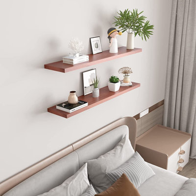 2 Piece Pine Floating Shelf