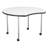 Structure Series Collaborative Crescent Dry-Erase Whiteboard Activity Table with Casters-30751052