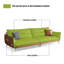 Canapé modulaire orange en cuir véritable