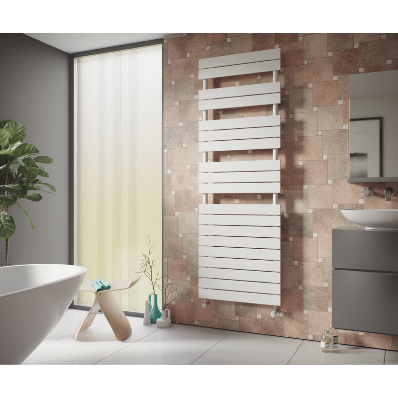Andrew Flat Panel Towel Rail Heated Towel Rails, 97cm H x 50cm W x 7.4cm D