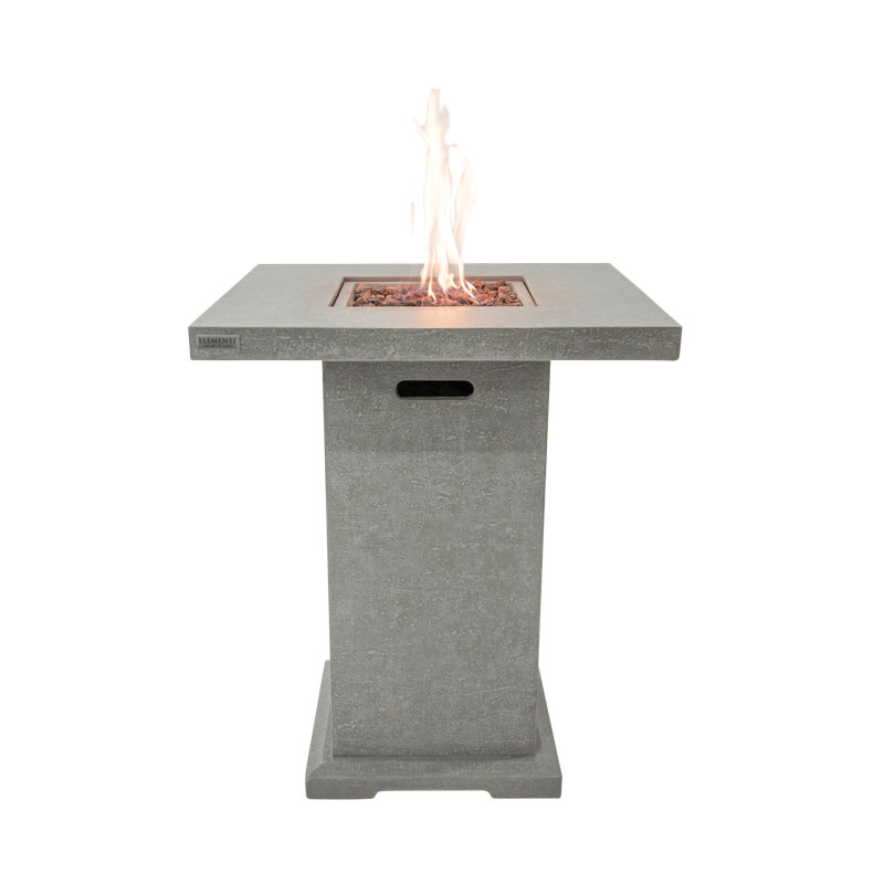 Montreal Light Gray Concrete Gas Fire Pit Table