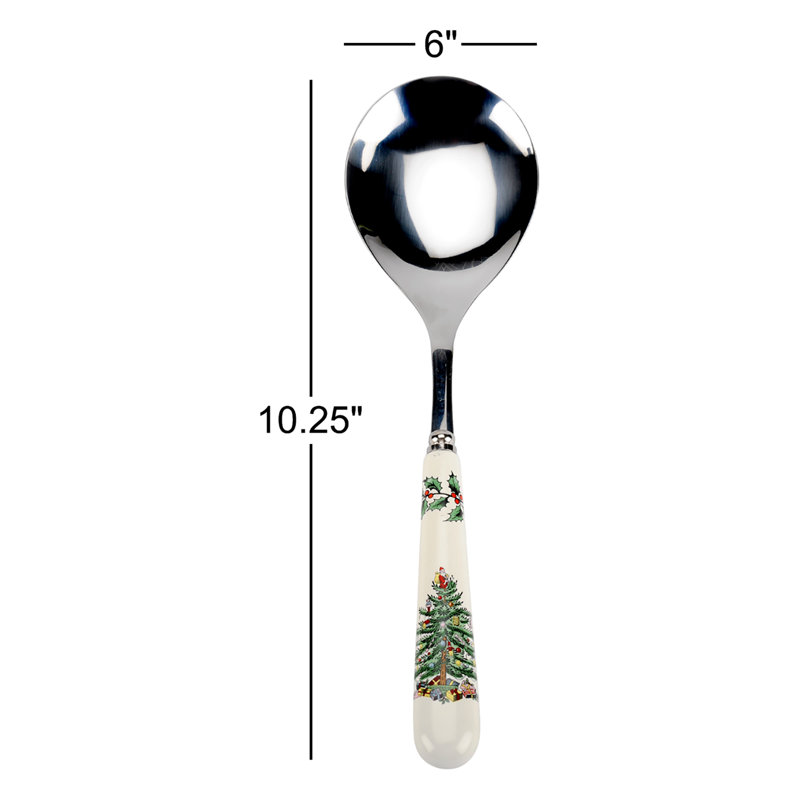 Spode Christmas Tree Salad Servers 10"