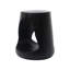 Table d'appoint ronde noire Hollow