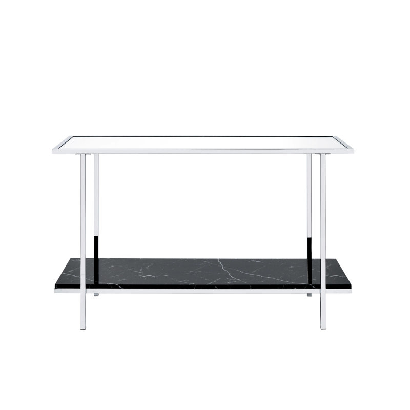 Console moderne en simili marbre miroitant