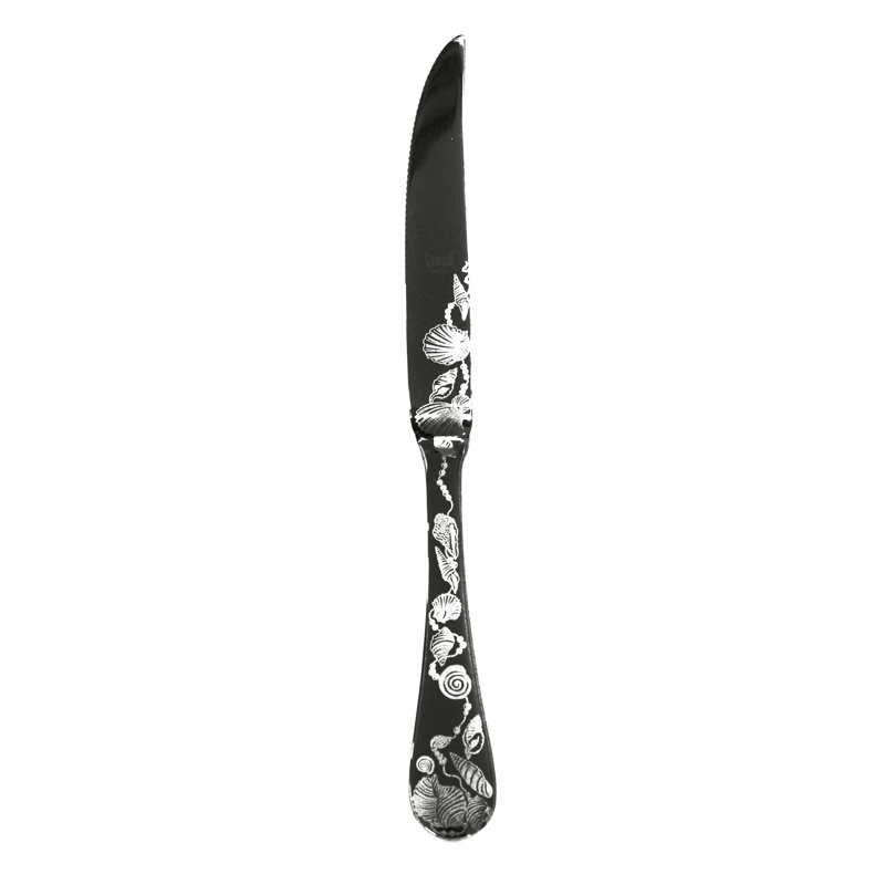 Venere Stainless Steel Steak Knife, Black Gold