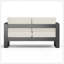 Causeuse MAYA BAY MP1, structure en aluminium durable avec coussin beige confortable pour l'extérieur