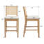 Tabouret de comptoir moderne de 26 po avec dossier en rotin et structure en bois-116133464-116133463