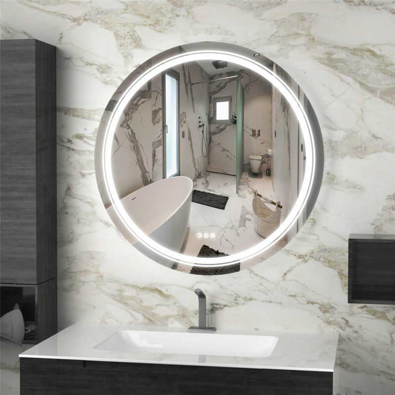 Vroman Flat Wall Mirror, 31.5" x 31.5"
