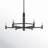 Ilene 9 - Light Aluminium and Steel Dimmable Chandelier-1747388412