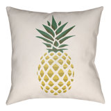 Lolita Pineapple Floral Reversible Throw Pillow