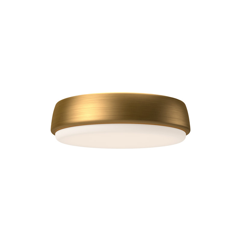 Laval Acrylic LED Flush Mount, Aged Gold, 2.38" H x 9.13" W x 9.13" D