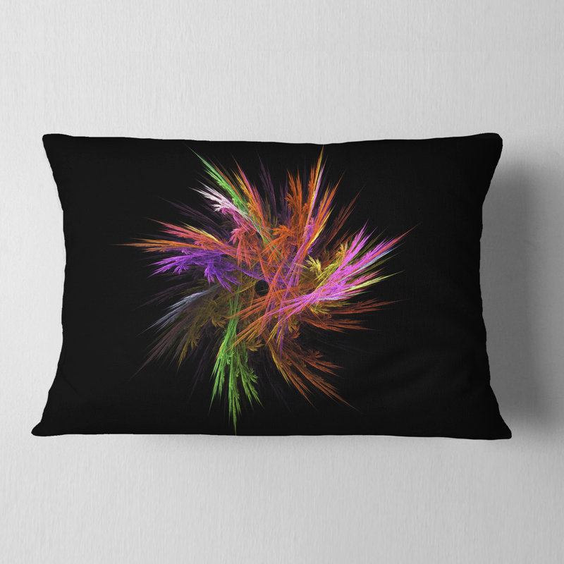 Coussin lombaire en fleur de couleur floral