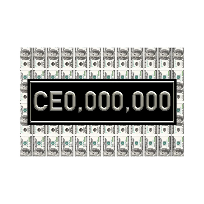 CEO - Silver - Print on Canvas, Wrapped Canvas, 20.32cm H x 30.48cm W x 1.91cm D