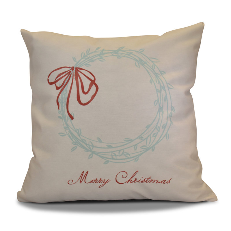 Housse de coussin d'extérieur carré Jump for Joy, H 20 po x l 20 po, Aigue-marine