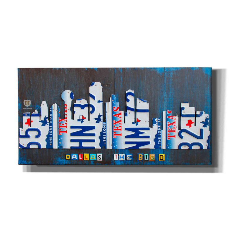 «Dallas Skyline» par Design Turnpike, H 20 po x l 40 po x P 1,5 po