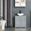 Armoire de salle de bain sous le lavabo avec 2 portes et tablette, meuble-lavabo à piédestal