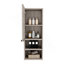 Pharmacie Hazelton, tablettes ouvertes et intérieures, finition gris clair-256745167