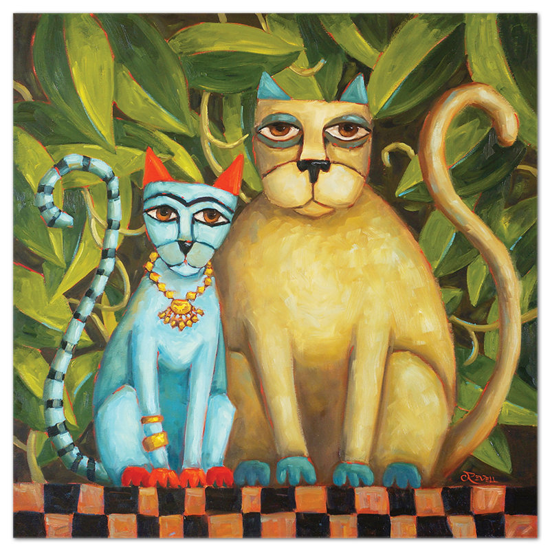 Frida AMA Diego by Cindy Revell - Square Print on Canvas, 70cm H x 70cm W