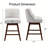 Aveonna Swivel Upholstered Counter Stool with Solid Wood Frame-715731026