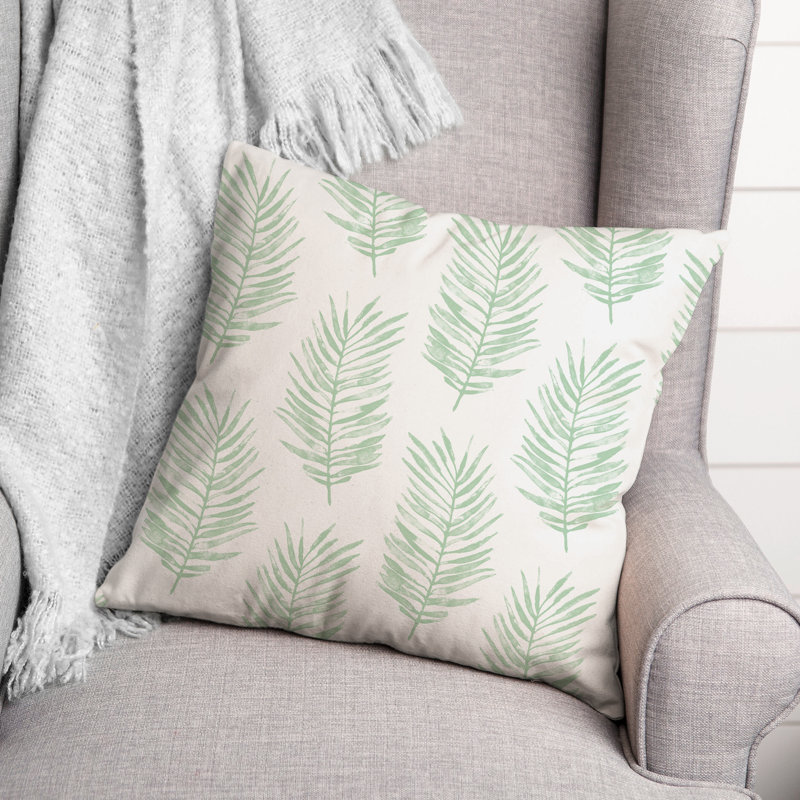  Coussin Fern, Vert, 18 po x 18 po