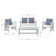 Kuhn 4 - Person Patio Conversation Sets with Cushions