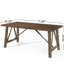 Table de salle à manger en bois massif avec style, brun antique, l 70,01 po x P 34,74 po, H 28,99 po, assemblage requis brun - style + pour manger,