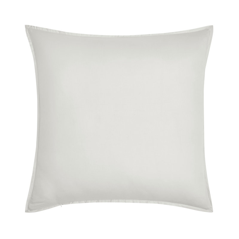 Taie décorative blanche Sylph, Gris / Blanc, Carré 26 po