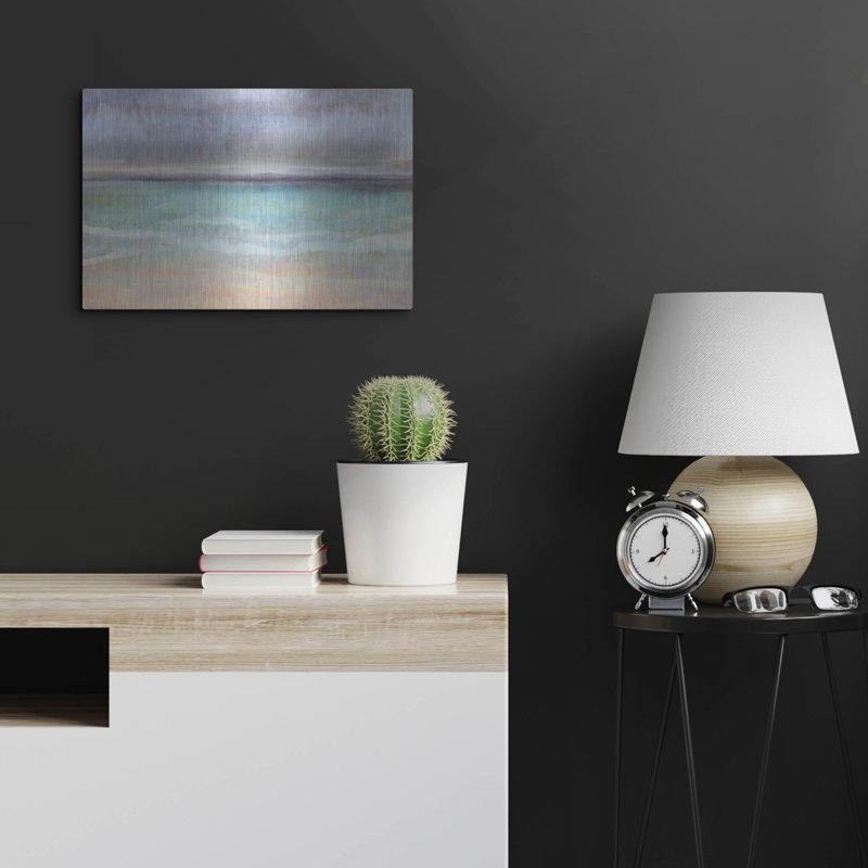 Beachcrest Home ™ «Rain Shower» par Cora Niele, art mural en métal, H 16 po x l 24 po