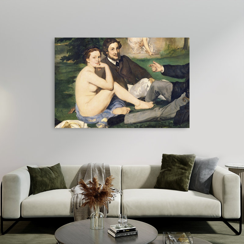 Déjeuner sur l'Herbe, 1863 Impressionniste Impressionniste Abstrait Contemporain Fruit Landscape Wall Art Print