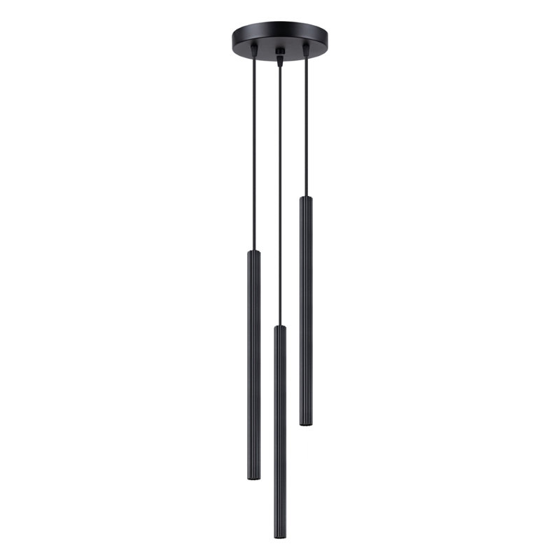 Bjarnhild 3 - Light Stainless Steel Pendant, Black