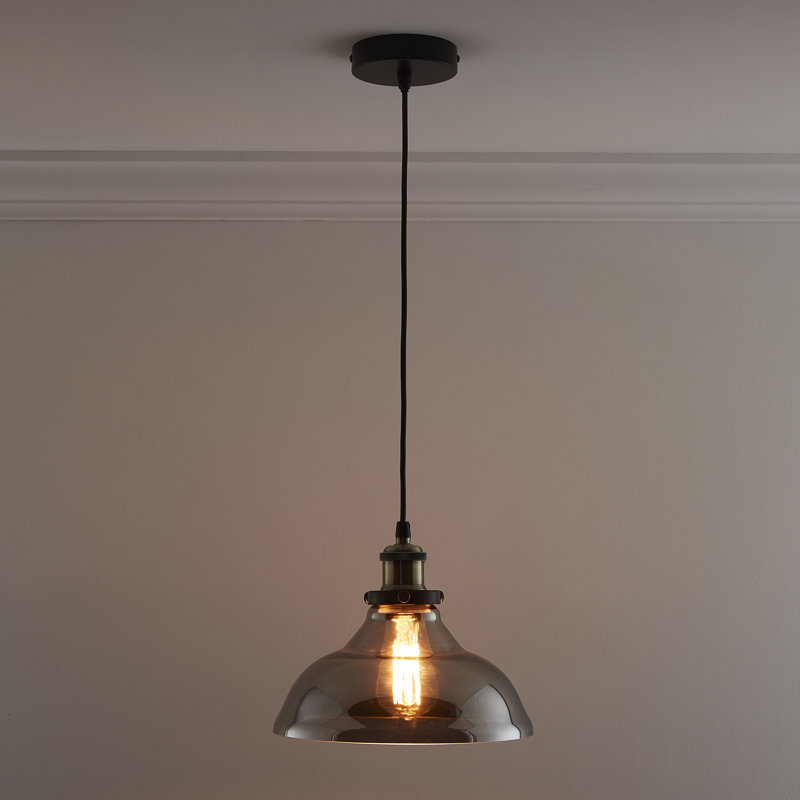 Coker 1 - Light Smokey Dome Pendant, Smokey