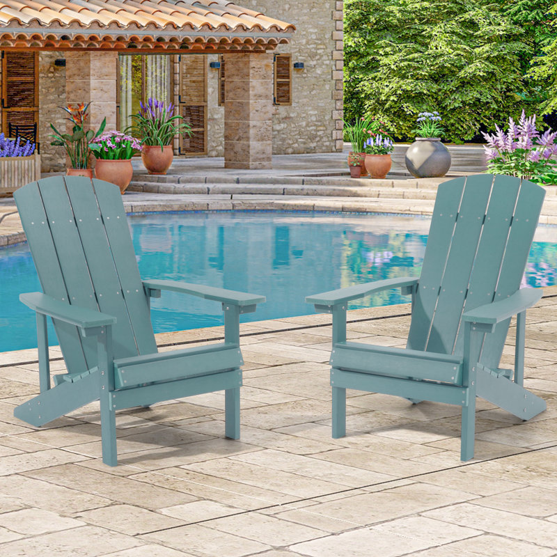 Bamma HIPS Adirondack Chair Weather Resistant, Light Blue